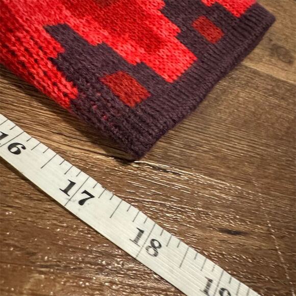 Westbound M Red & Purple Geometric Open Cardigan Sweater Duster Colorful EUC - Picture 8 of 8